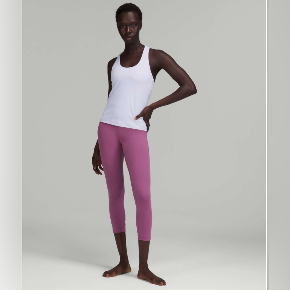 Lululemon Cropped Cool Racerback. Pastel Blue. Size 8.